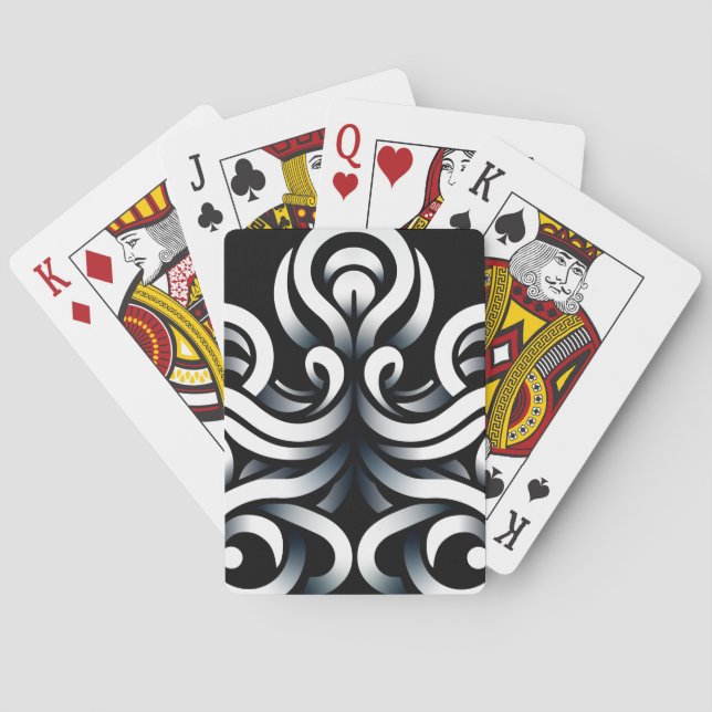 Minimal Zen Sacred Geometric Mandala Abstract Playing Cards (Back)