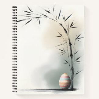 Minimal Zen Spring Bamboo Easter Egg Notebook