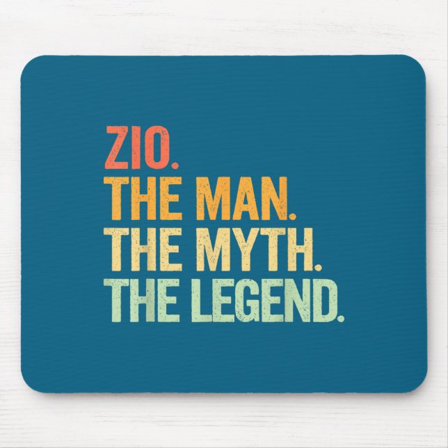 Minimal Zio Man Myth Legend Retro Mouse Pad (Front)