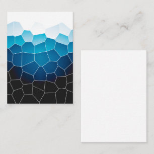 Minimalism Abstract Art Blue White Cells Enclosure Card