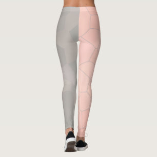 Minimalism Abstract Art Pale Pastel Grey Cells Leggings