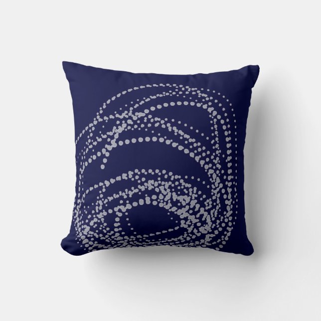 Minimalism Abstract Art Pattern Blue Grey Cushion (Front)