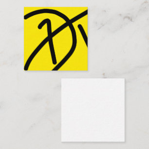 Minimalism Abstract Art Pattern Yellow Black Enclosure Card