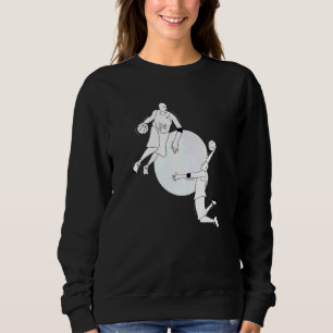 Minimalism Basketball Player Artwork Streetball Du Sweatshirt