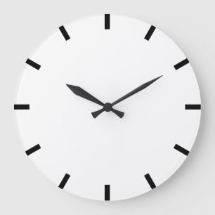 Minimalism Black White Home Office Urban Large Clock