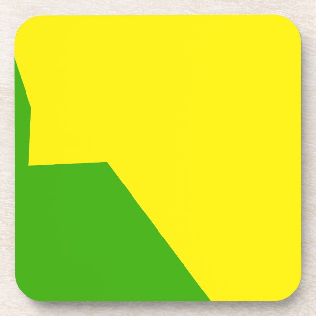 Minimalism Green White Coaster (Front)