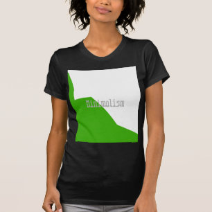 Minimalism Green White T-Shirt