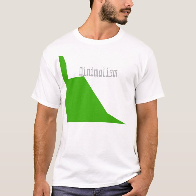 Minimalism Green White T-Shirt (Front)