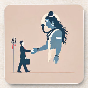 minimalism image of an ordinary person greeting go coaster