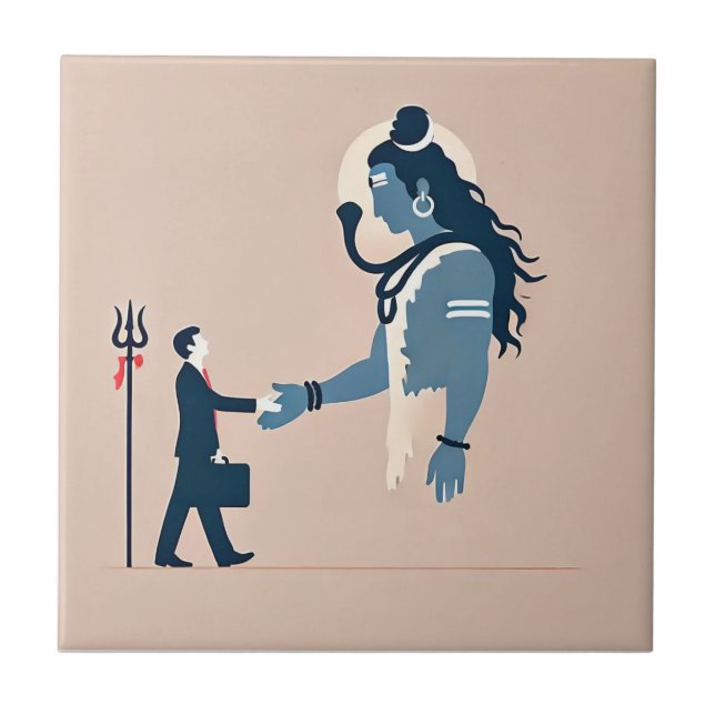 minimalism image of an ordinary person greeting go tile (Front)