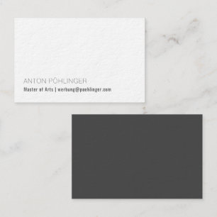 Minimalism in dark gray business card