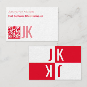 minimalism in red QR Code Business Card