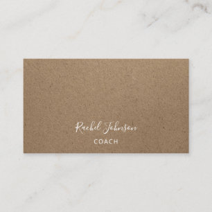 Minimalism Kraft Paper Elegant Couch Therapist Business Card