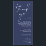 Minimalism Navy Script Place Setting Thank You Programme<br><div class="desc">(All colours are customisable) Modern Minimalism Script Place Setting Thank You Card. Share the love and show your appreciation to your guests, when they sit down at their seat and read this personalised charming place setting Thank you card. It's a wonderful way to kick off your special day celebration! Please...</div>