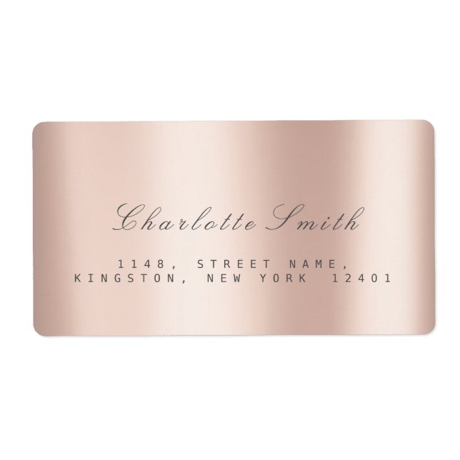 Minimalism Pink Rose Blush Return Address Labels (Front)