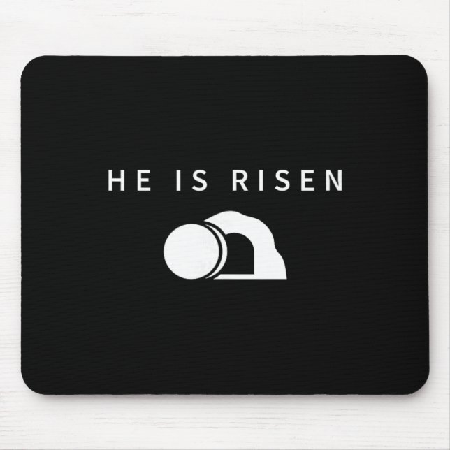 Minimalism Religious Christian Easter Jesus He Is  Mouse Pad (Front)