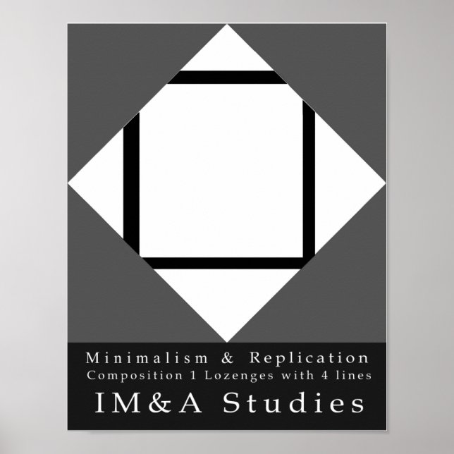 Minimalism Replication 1 Composition 1 Lozenges Poster (Front)