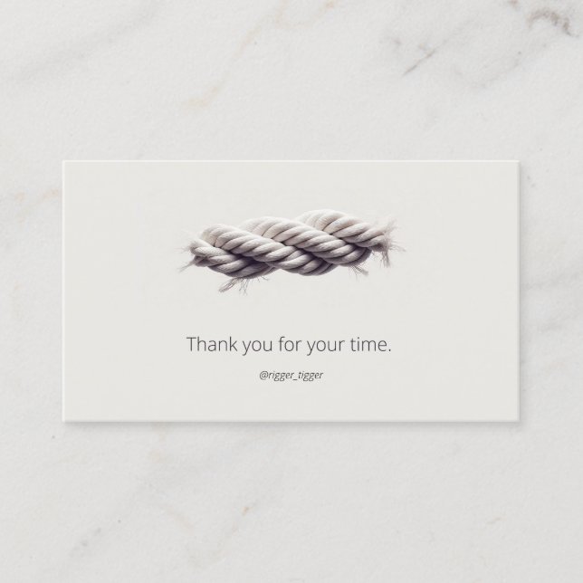 Minimalism rope visiting card (Front)