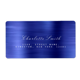 Minimalism Sapphire Cobalt Blue Address Labels