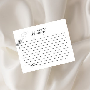 Minimalism Share a Memory, Simple Funeral Card
