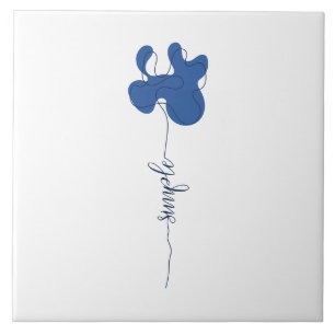 Minimalism Simple Flower Ceramic Tile
