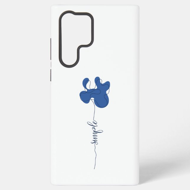 Minimalism Simple Flower Samsung Galaxy S22 Ultra Case (Back)