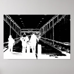 Minimalism Sketch Drawing Airport Travel Poster