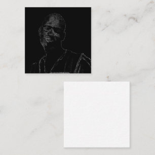 Minimalism Sketch Drawing Man Face Head Enclosure Card