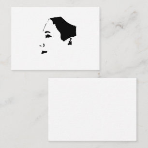 Minimalism Sketch Drawing Woman Lady Girl Enclosure Card