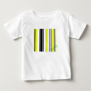 Minimalism Yellow Black Stripes Baby T-Shirt