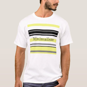Minimalism Yellow Black Stripes T-Shirt
