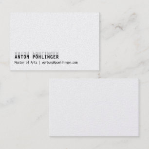 Minimalismus in schwarz weiß twist visitenkarte business card