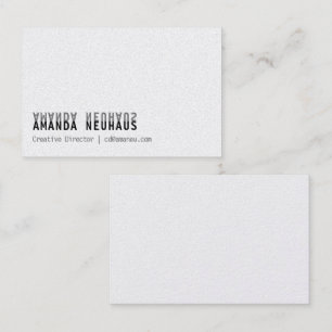 Minimalismus in schwarz weiß twist visitenkarte business card