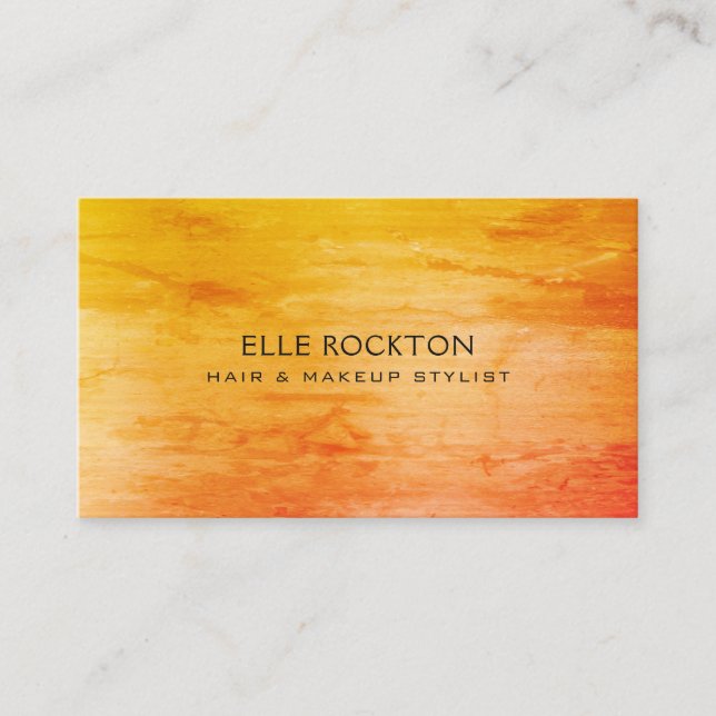 Minimalist 1974 Orange Business Card (Front)