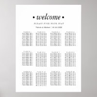 Minimalist-1 B&W Wedding Seating Chart