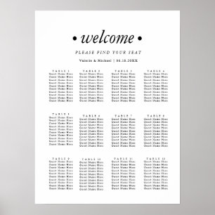 Minimalist-1 B&W Wedding Seating Chart