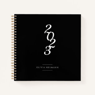 Minimalist 2022 Black and White   Notebook