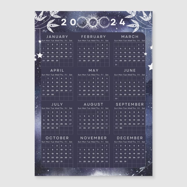 Minimalist 2024 Magnetic Calendar (Front)