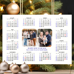 Minimalist 2025 Calendar Modern 2 Photo Magnetic