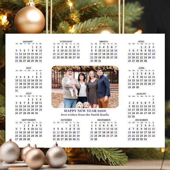 Minimalist 2026 Calendar Modern Family Photo (Creator Uploaded)