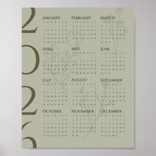 Minimalist 2026 Calendar Poster