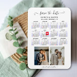Minimalist 2 Photo 2024 Calendar Save the Date Magnet<br><div class="desc">Minimalist 2024 Calendar 'Save the Date' Magnet featuring 2024 Yearly Calendar with 2 beautiful Photos. Let your family, friends and colleagues know that you have set a date for your wedding celebration with this elegant magnet. To move the Gold Heart shaped marker > click blue ‘Personalise’ > scroll down >...</div>