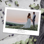 Minimalist 2 Photo Wedding Thank You Card<br><div class="desc">Share your favorite photos from your wedding day with friends and family with this modern, minimalist multi-photo thank you card. It's easy to edit and includes a thank you message that you can keep or change to your own words. All products are created by Zazzle and shipped to your door...</div>