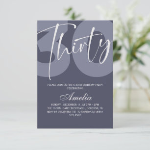 MINIMALIST 30TH Birthday  Save The Date