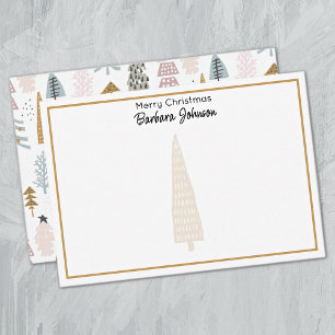Minimalist 3.5x5-in Illustrated Trees Christmas Card