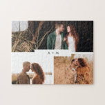 Minimalist 3 Photo Gallery Jigsaw Puzzle<br><div class="desc">Simple and elegant 3 photo collage</div>