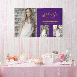 Minimalist 3 Photo Graduation Banner