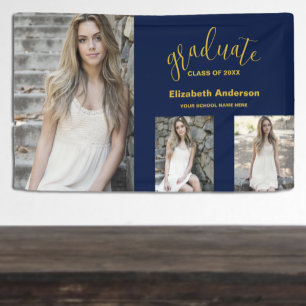 Minimalist 3 Photo Graduation Banner