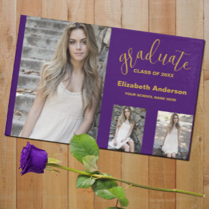 Minimalist 3 Photo Graduation Guest Book