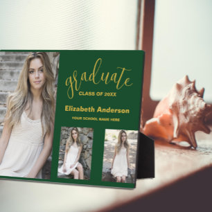 Minimalist 3 Photo Graduation Plaque